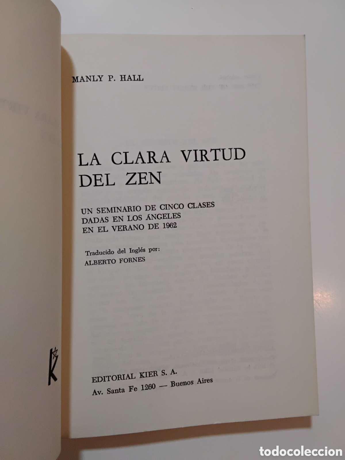 Libros de segunda mano: Manly P. Hall &mdash; La clara virtud del Zen (1972, 2&ordf; edici&oacute;n) - Foto 3
