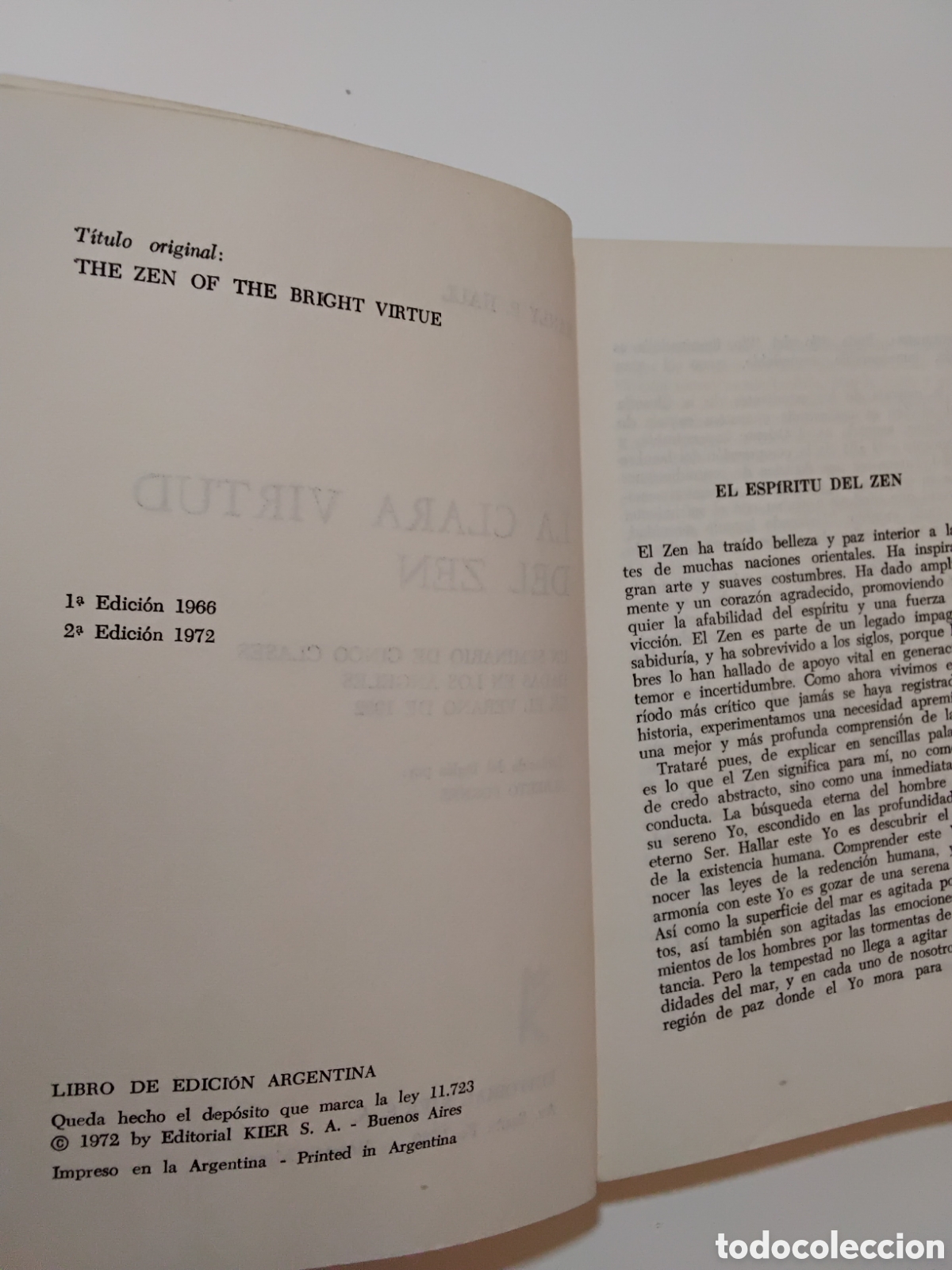 Libros de segunda mano: Manly P. Hall &mdash; La clara virtud del Zen (1972, 2&ordf; edici&oacute;n) - Foto 4