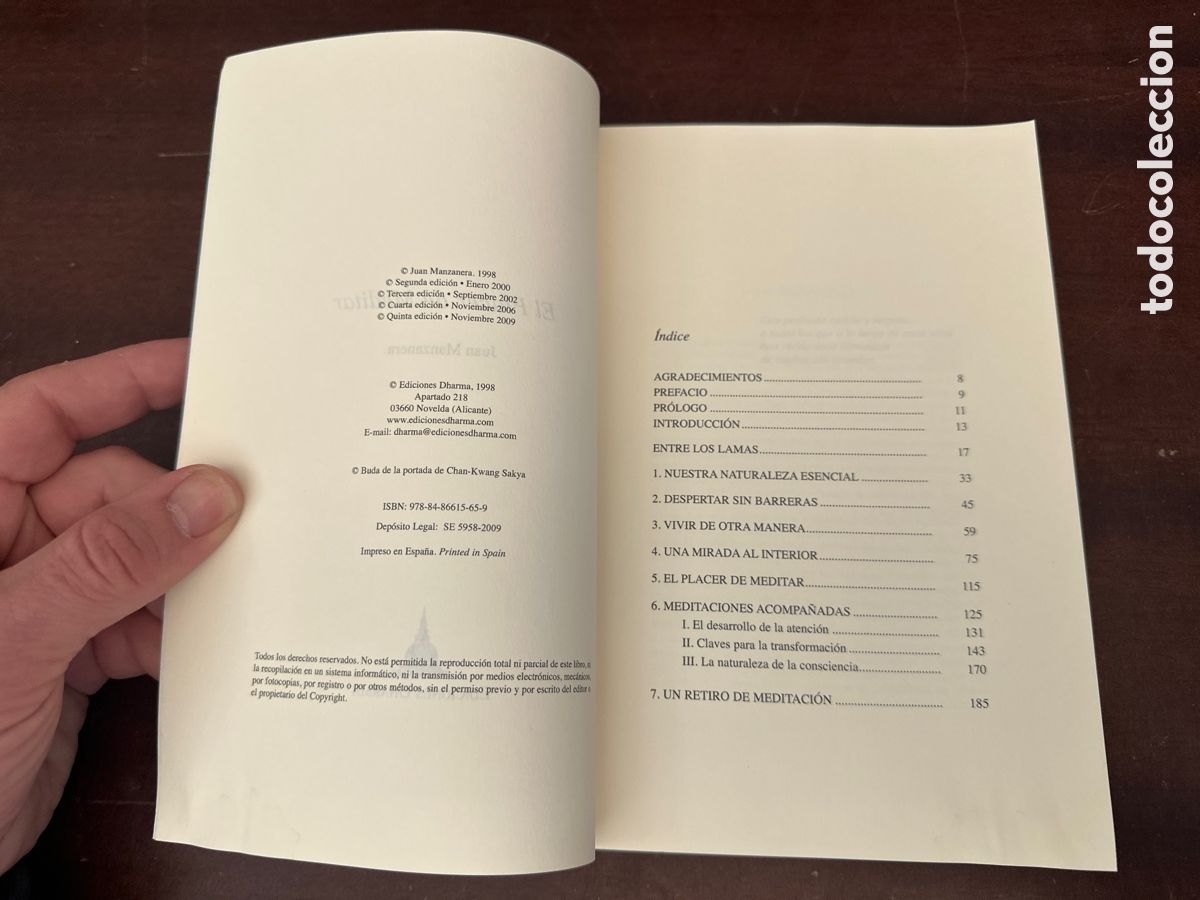 Libros de segunda mano: EL PLACER DE MEDITAR / JUAN MANZANERA - Foto 3
