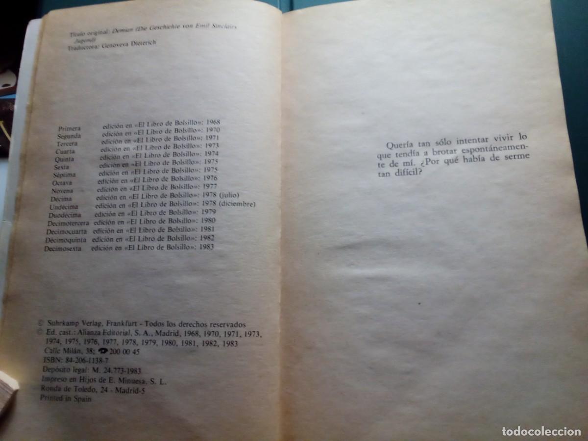 Libros de segunda mano: DEMIAN DE HERMANN HESSE. - Foto 3