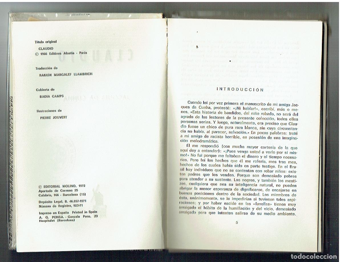 Libros de segunda mano: CLAUDIO. JACQUES DA CU&Ntilde;HA. MOLINO, 1972.(ST/C90) - Foto 2