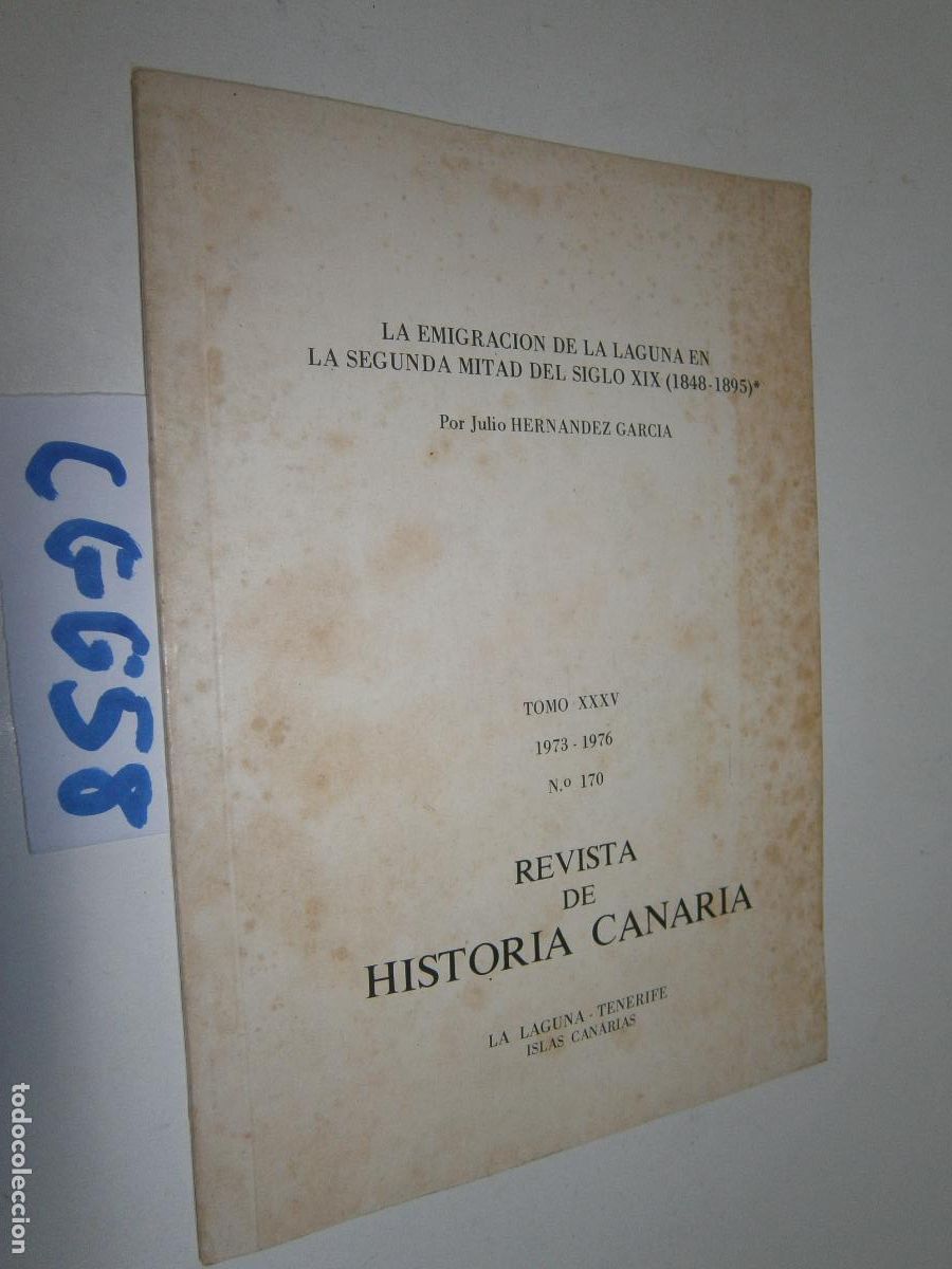 Libros de segunda mano: ANTIGUA REVISTA DE HISTORIA DE CANARIAS