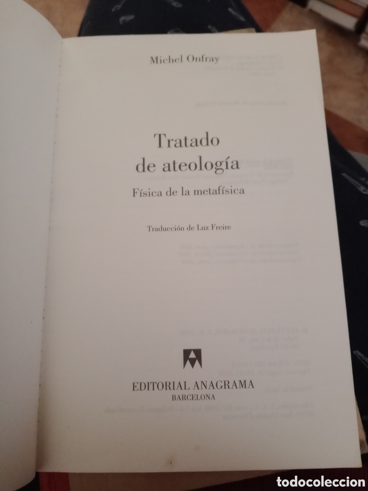 Libros de segunda mano: Tratado de ateolog&iacute;a Michel onfray - Foto 3