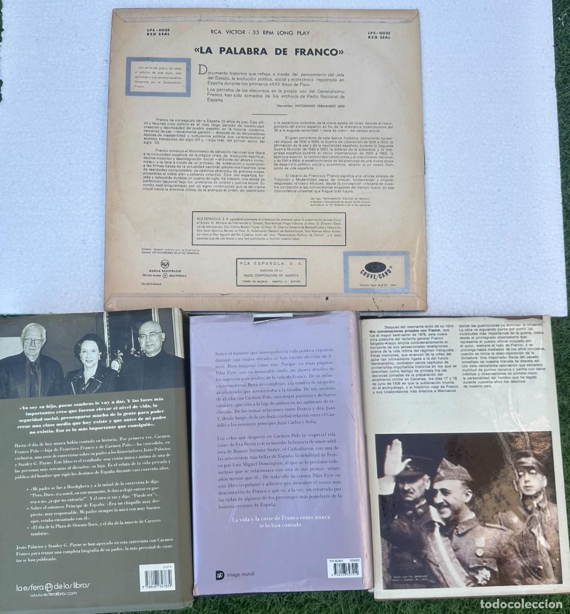 Libros de segunda mano: 3 Libros sobre la vida de Franco junto a un LP con su voz. - Foto 4