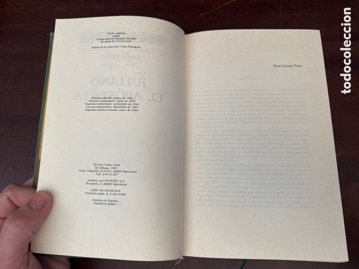 Libros de segunda mano: JULIANO EL AP&Oacute;STATA. GORE VIDAL - Foto 5