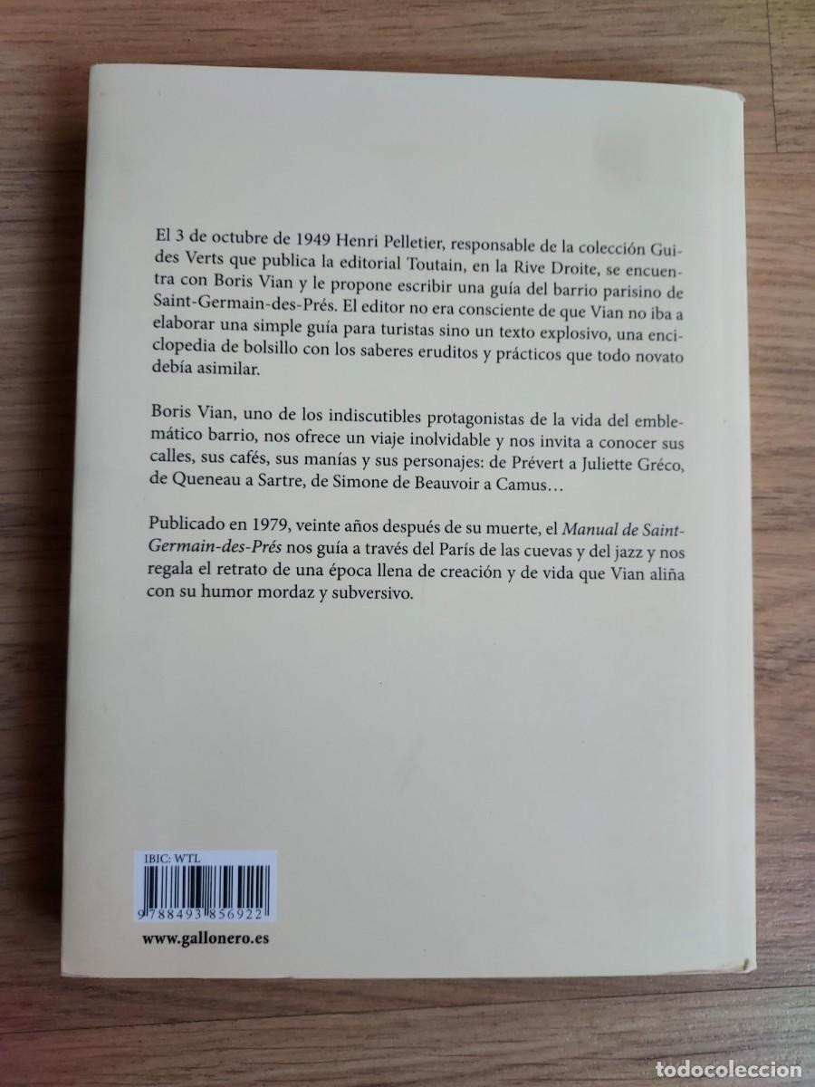 Libros de segunda mano: Manual de Saint-Germain-des-Pr&eacute;s | Boris Vian - Foto 2