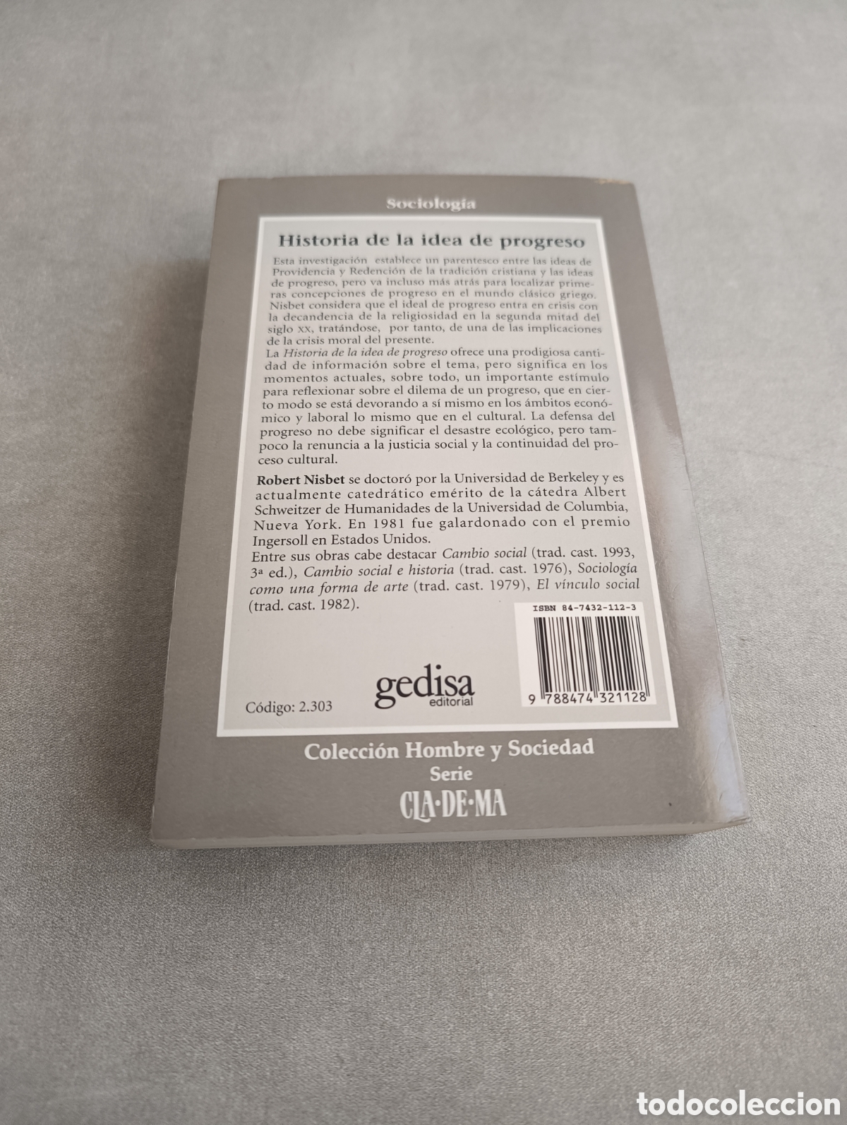 Libros de segunda mano: HISTORIA DE LA IDEA DE PROGRESO - ROBERT NISBET - Foto 3