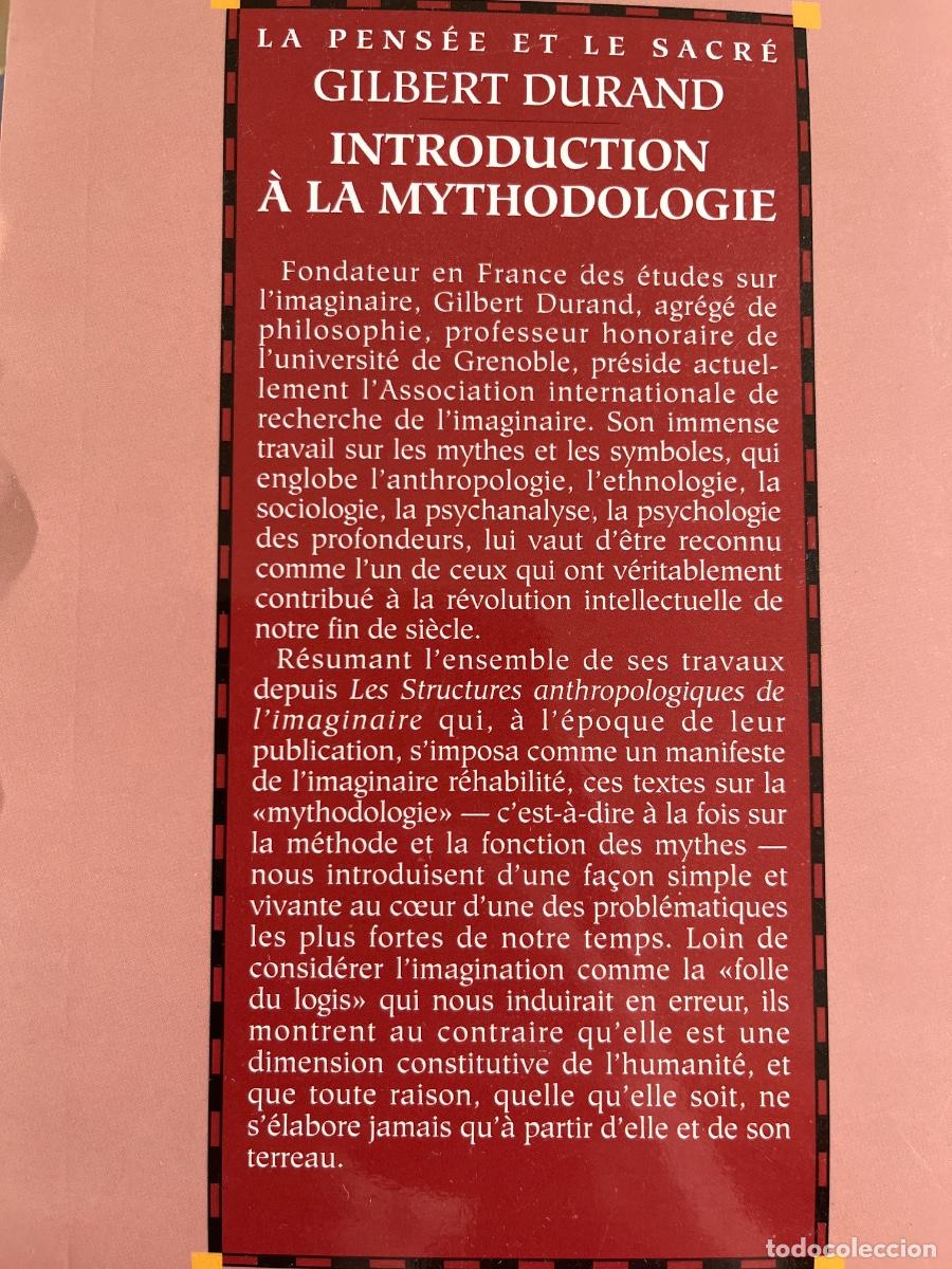 Libros de segunda mano: Gilbert Durand, Introduction &agrave; la mythodologie, Ed. Michel, 1996 - Foto 2
