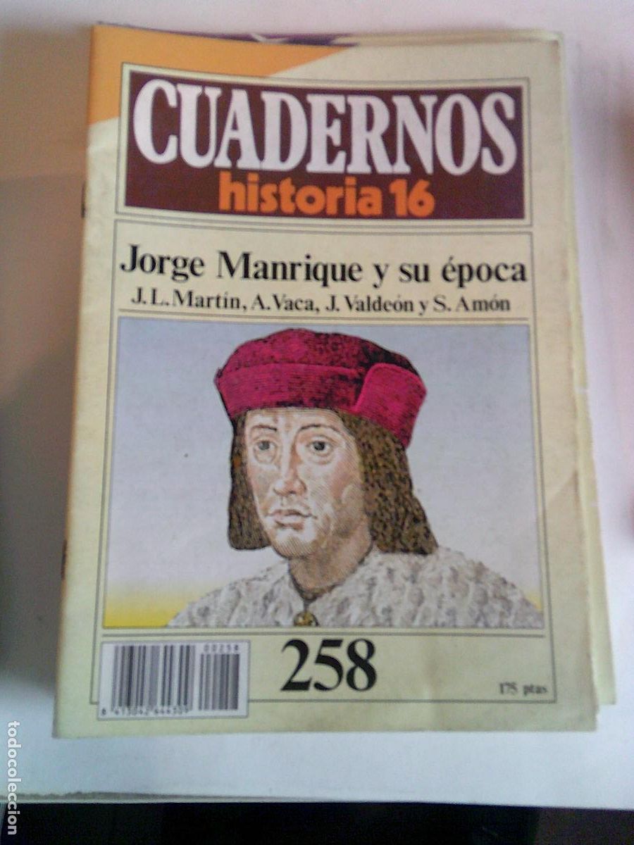 Libros de segunda mano: Cuadernos historia 16 n&ordm; 258 jorge Manrique y su &eacute;poca