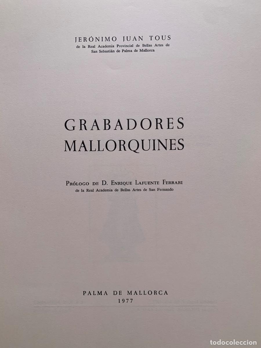 Libros de segunda mano: Grabadores Mallorquines - Foto 2