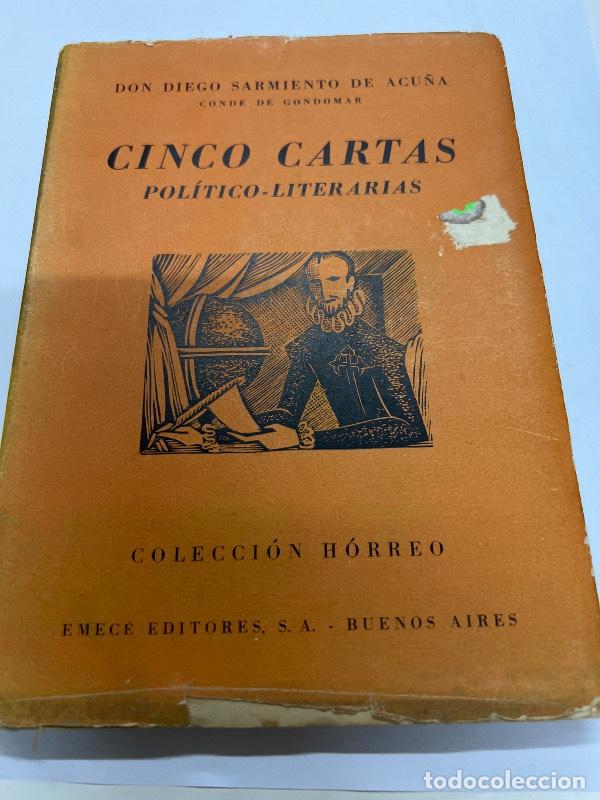 Gebrauchte B&uuml;cher: Cinco cartas politico literarias - Don diego sarmiento de acu&ntilde;a
