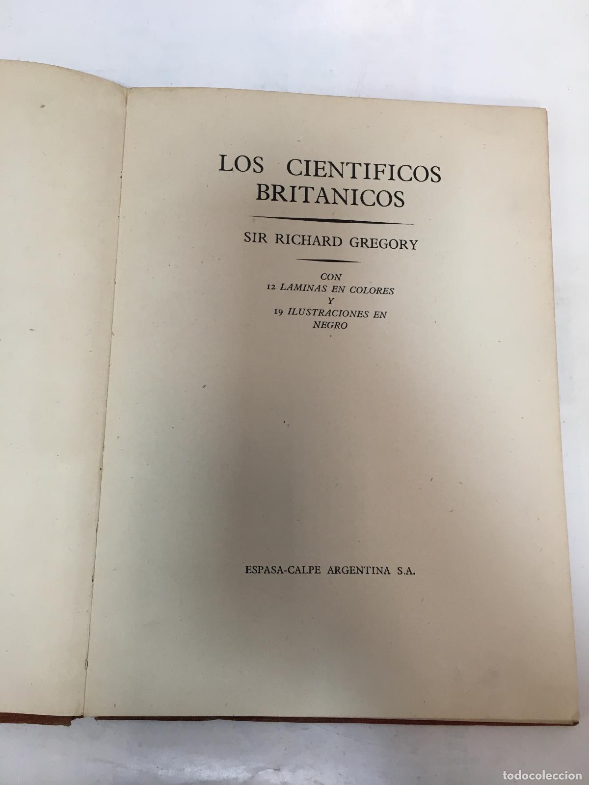 Libros de segunda mano: LOS CIENTIFICOS BRITANICOS - GREGORY RICHARD - Foto 1