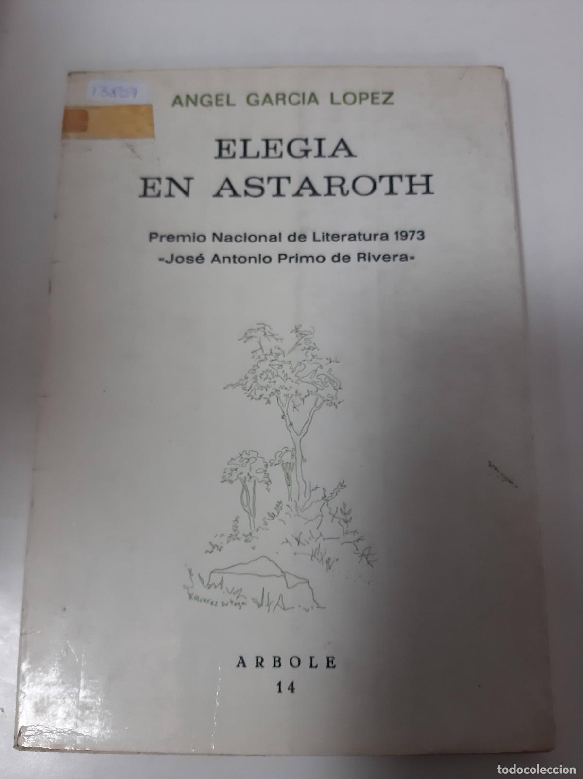 Libros de segunda mano: Elegia En Astaroth - Angel Garc&iacute;a Lopez - Foto 1