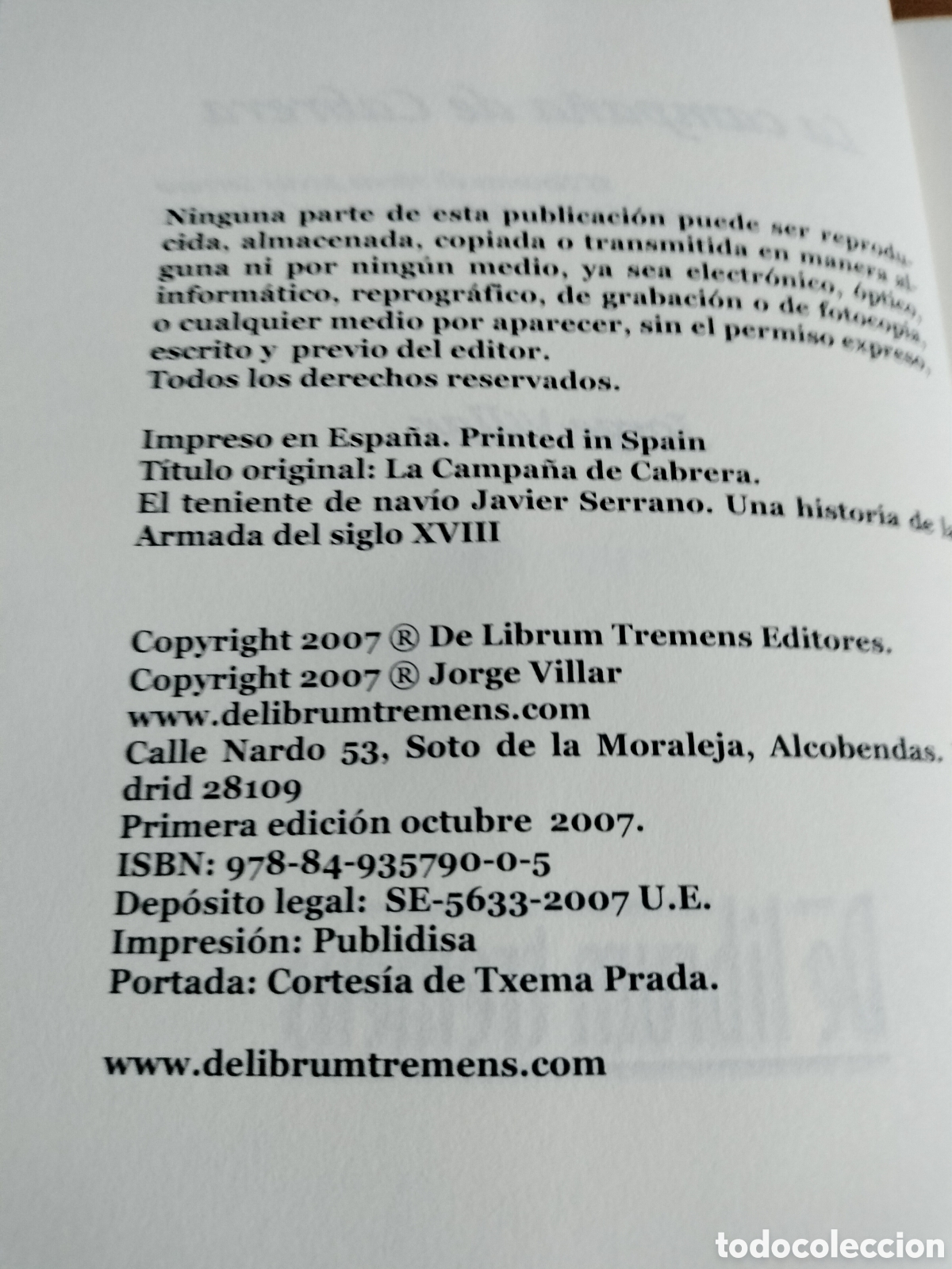 Libros de segunda mano: La campa&ntilde;a de Cabrera - Jorge Daniel Villar - Foto 3
