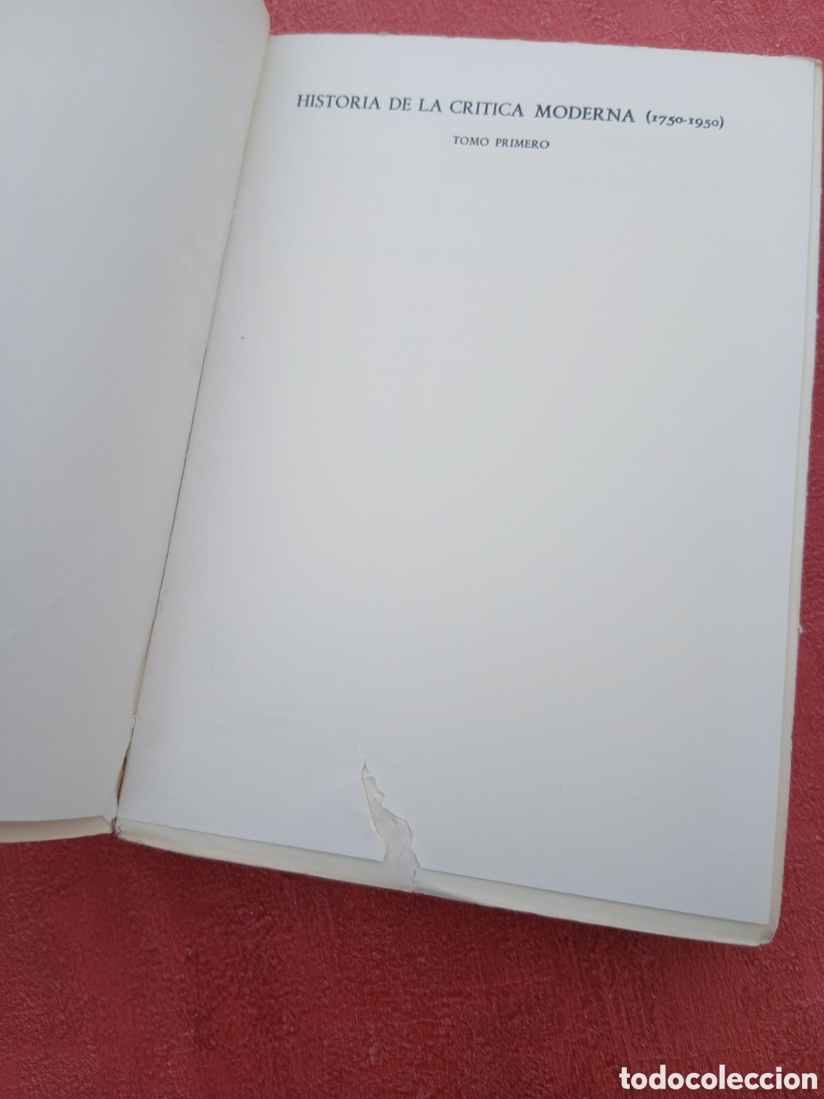 Libros de segunda mano: Historia de la cr&iacute;tica moderna. Rene Wellek. - Foto 2