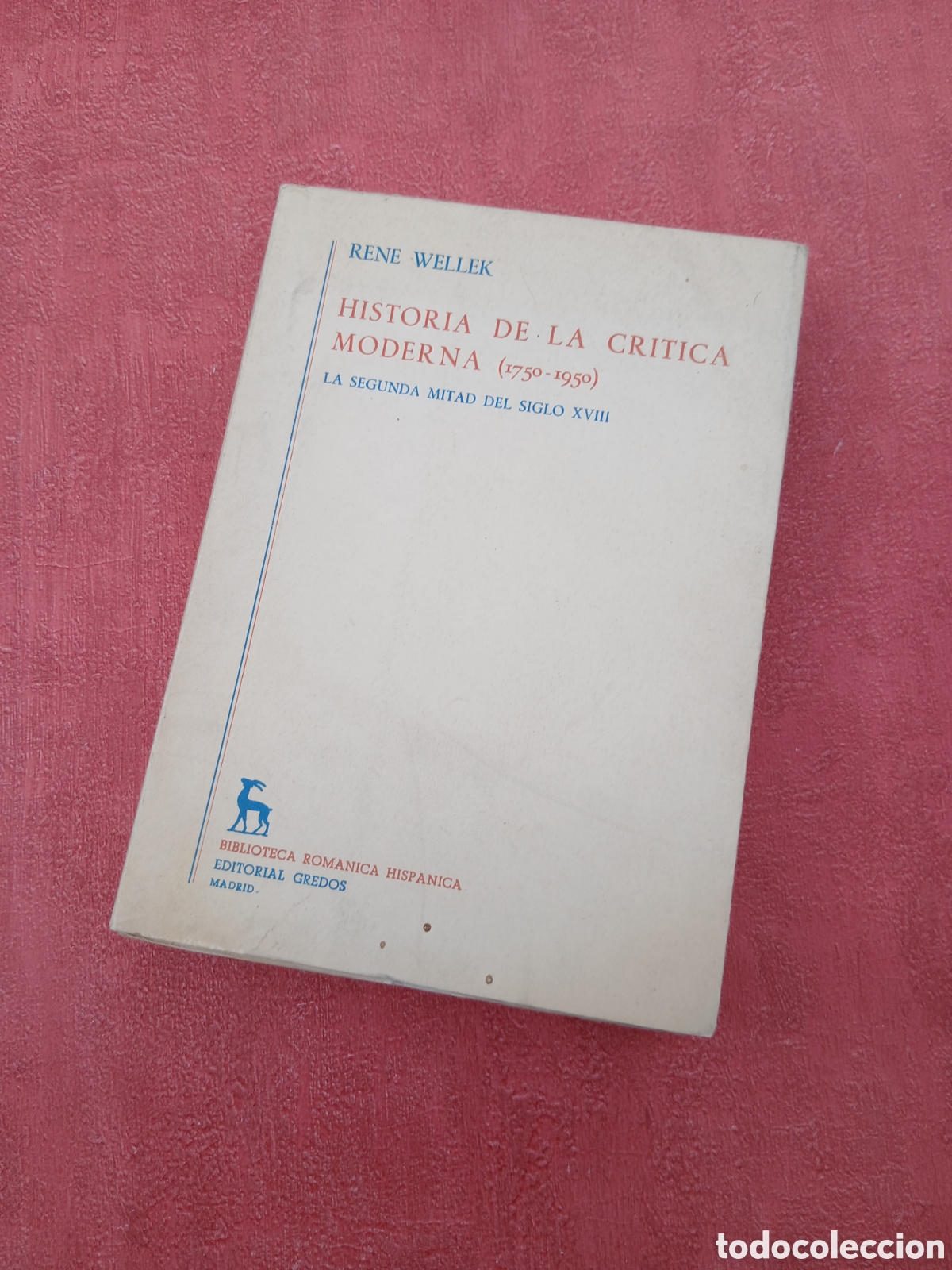 Libros de segunda mano: Historia de la cr&iacute;tica moderna. Rene Wellek. - Foto 1