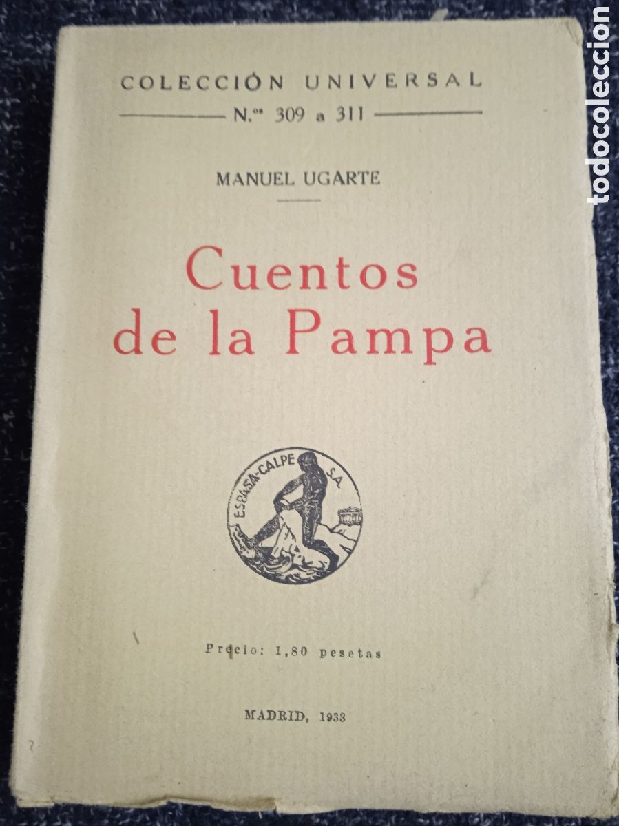 Livros em segunda m&atilde;o: Cuentos de la Pampa / Manuel. Ugarte -ED. CALPE, 1933 - COLECCION UNIVERSAL