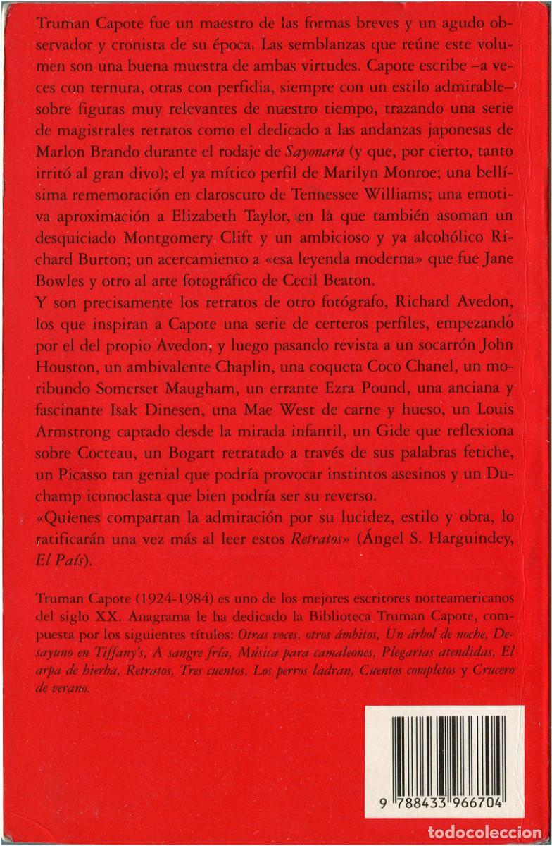 Libros de segunda mano: Truman Capote - Retratos - Anagrama compactos, 2006 (4&ordf; ed.) - VG+/EX - Foto 2