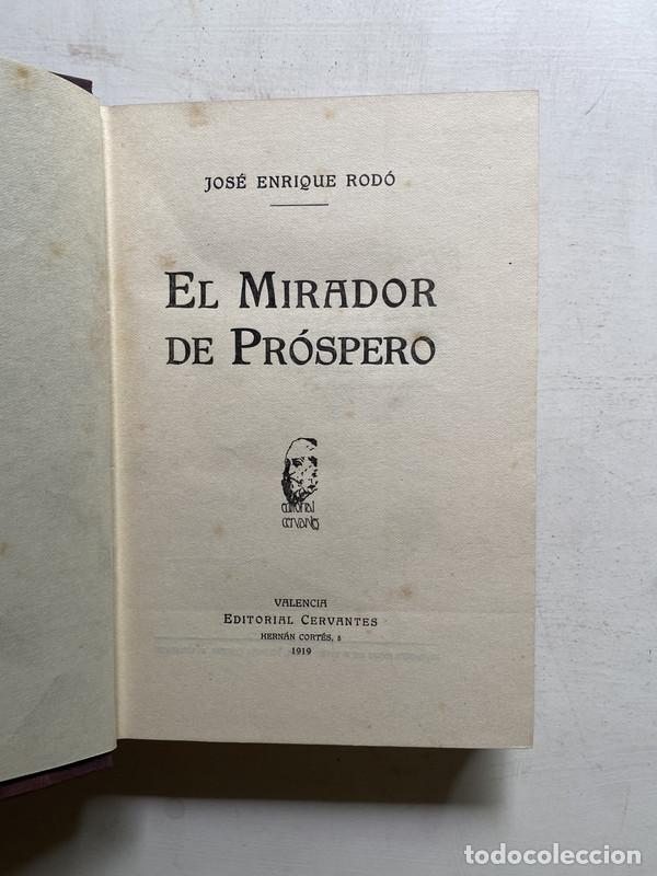 Libros de segunda mano: El mirador de prospero - Rodo Jose Enrique - Foto 2