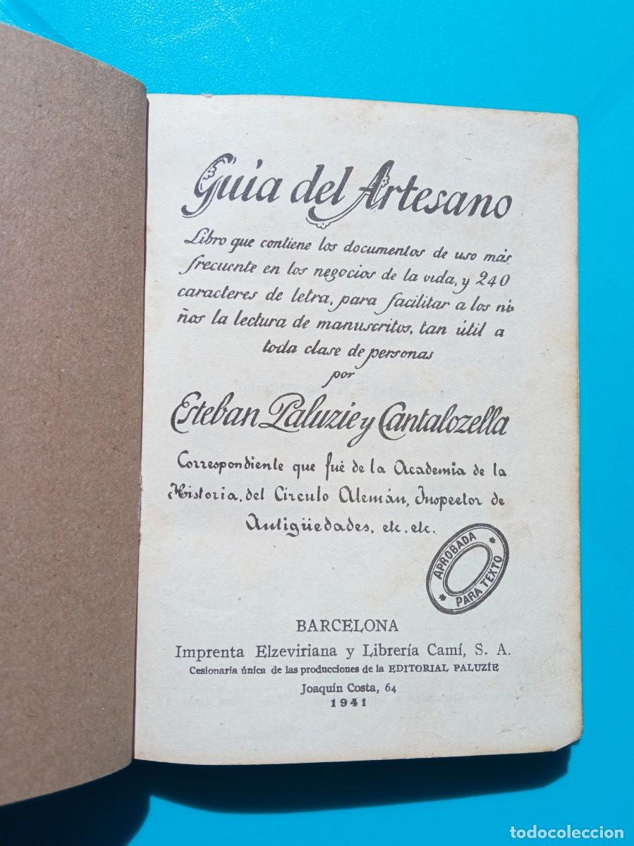 Libros de segunda mano: Gu&iacute;a del artesano. Esteban Paluzie - Foto 3
