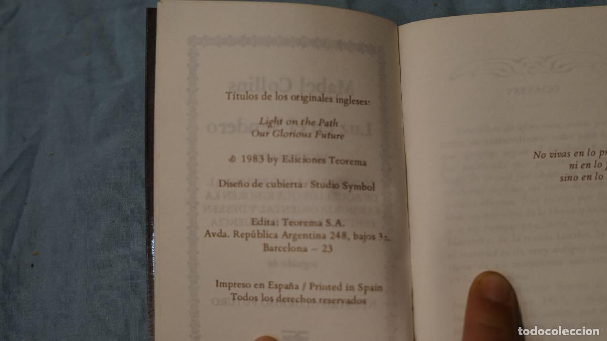 Libros de segunda mano: Mabel Collins - Luz en el sendero - Teorema 1983 - Foto 2