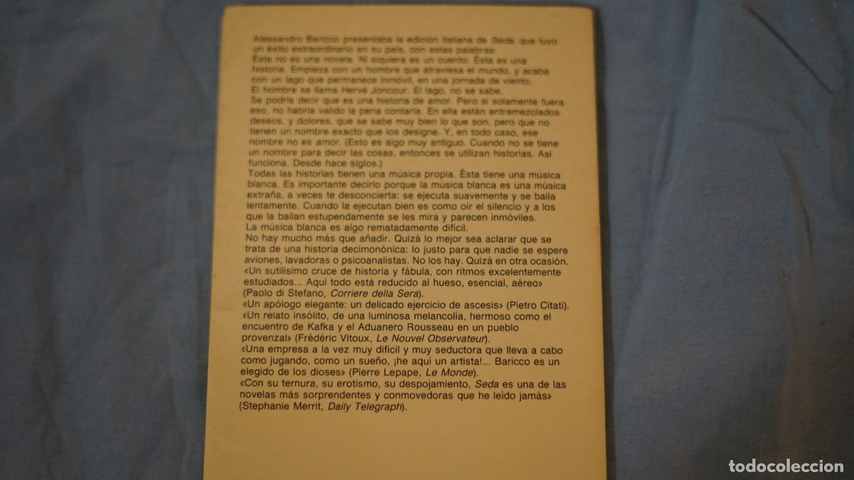 Libros de segunda mano: Alessandro Baricco - Seda - Anagrama 2000 - Foto 3