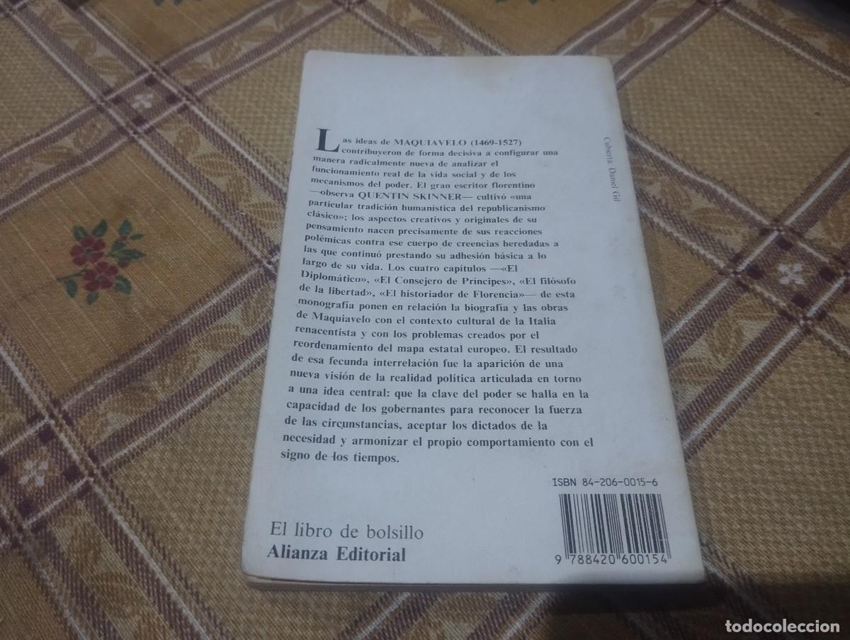 Libros de segunda mano: Maquiavelo - Quentin Skinner. Alianza - Foto 3