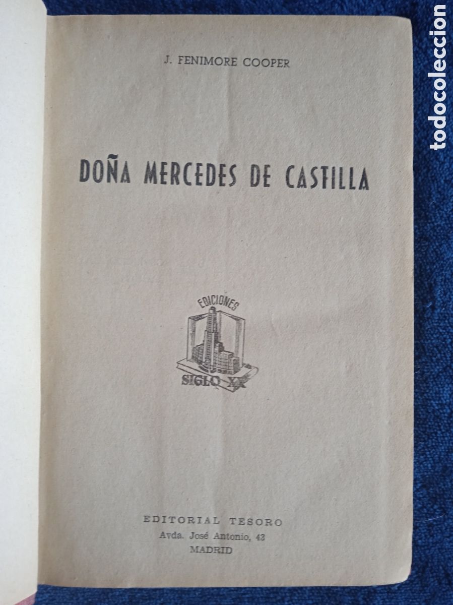 Libros de segunda mano: DO&Ntilde;A MERCEDES DE CASTILLA. / FENIMORE COOPER - Foto 2