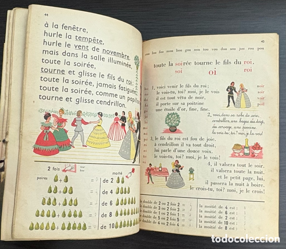 Libros de segunda mano: libro escolar franc&eacute;s antiguo titulado &rdquo;Des contes &agrave; la lecture&rdquo;. 1959 - Foto 6