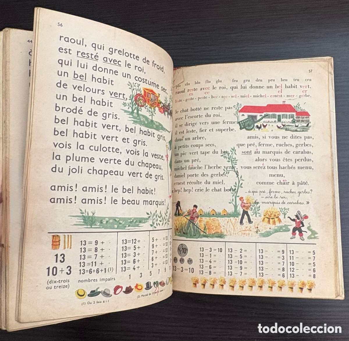 Libros de segunda mano: libro escolar franc&eacute;s antiguo titulado &rdquo;Des contes &agrave; la lecture&rdquo;. 1959 - Foto 7
