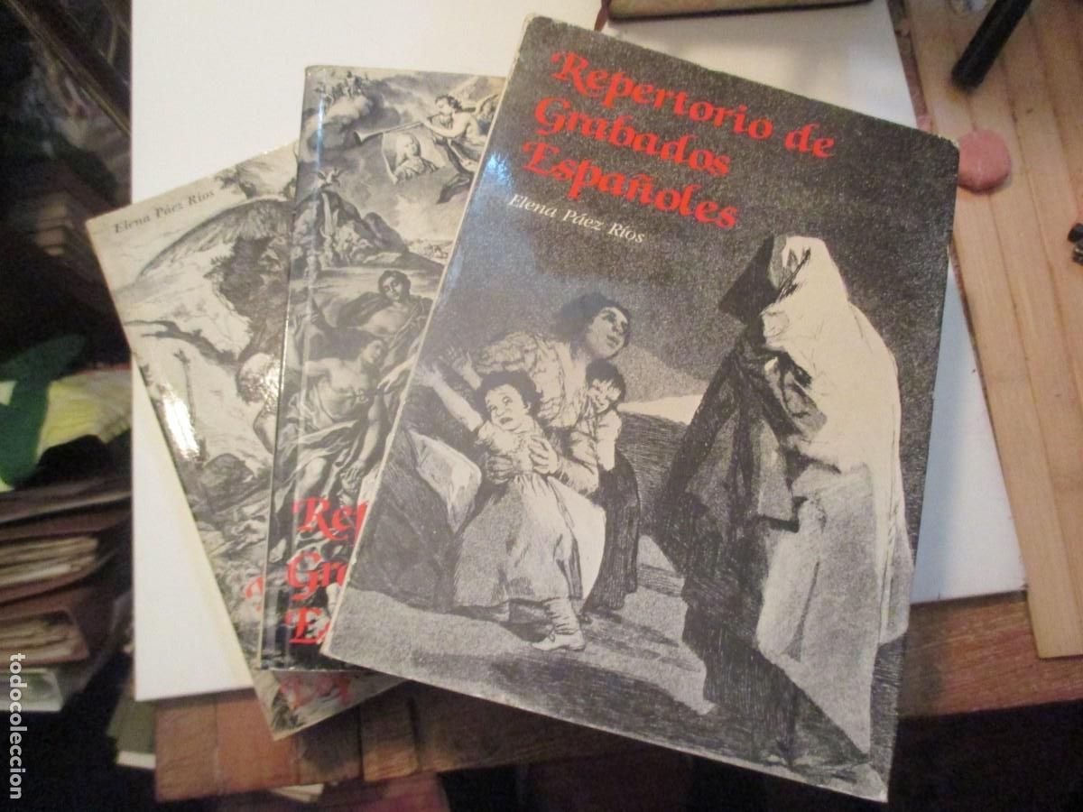 Libros de segunda mano: ELENA P&Aacute;EZ R&Iacute;OS Repertorio de Grabados Espa&ntilde;oles ( 3 tomos) W39565