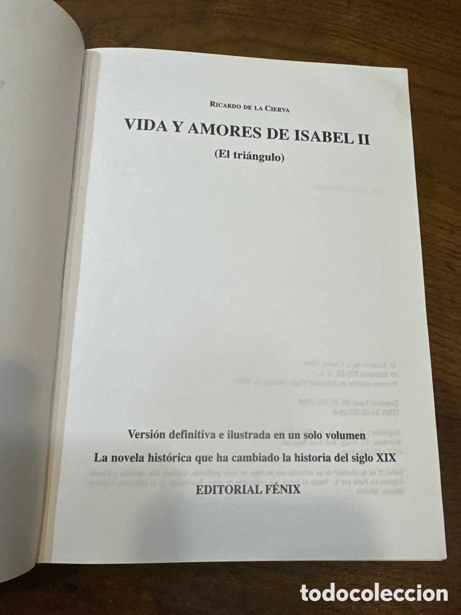 Libros de segunda mano: VIDA Y AMORES DE ISABEL II (EL TRIANGULO) - Ricardo de la Cierva - Foto 2