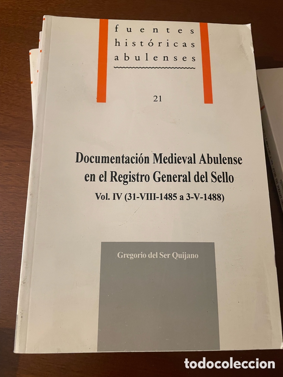 Libros de segunda mano: Documentaci&oacute;n Medieval Abulense en el Registro General del Sello 4 tomos - Foto 3