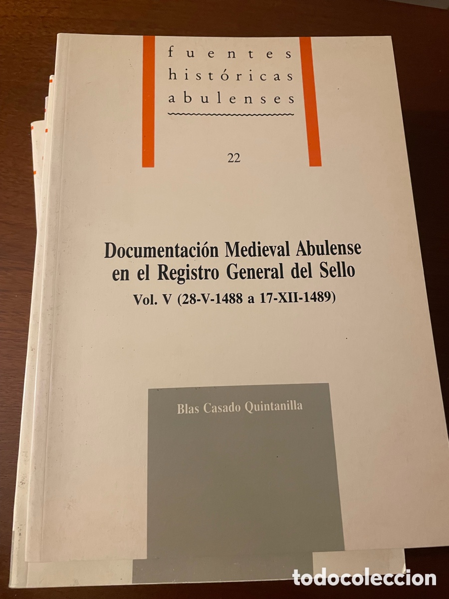 Libros de segunda mano: Documentaci&oacute;n Medieval Abulense en el Registro General del Sello 4 tomos - Foto 4