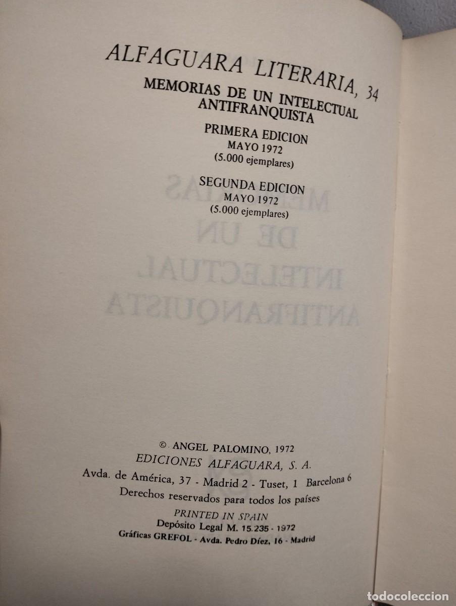 Libros de segunda mano: Memorias de un intelectual antifranquista