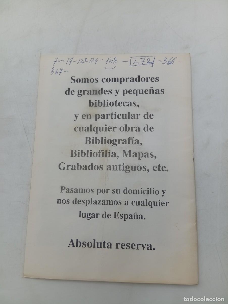 Libros de segunda mano: CATALOGO. LIBRERIA ANTICUARIA SANZ. JUNIO. 1989. PAGS : 36. - Foto 4