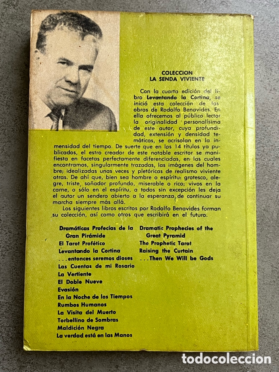 Libros de segunda mano: Libro Dram&aacute;ticas profec&iacute;as de la gran Pir&aacute;mide - Rodolfo Benavides - Foto 2