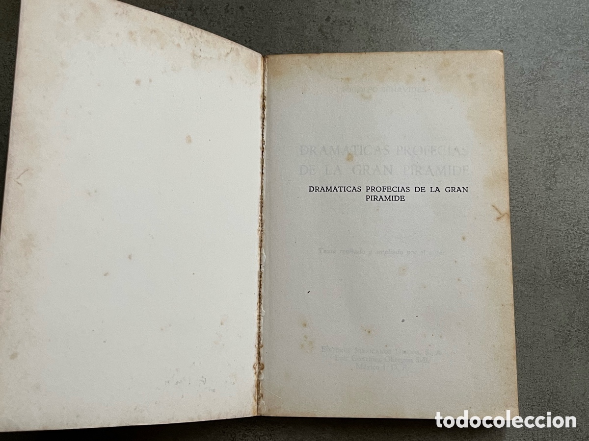 Libros de segunda mano: Libro Dram&aacute;ticas profec&iacute;as de la gran Pir&aacute;mide - Rodolfo Benavides - Foto 5