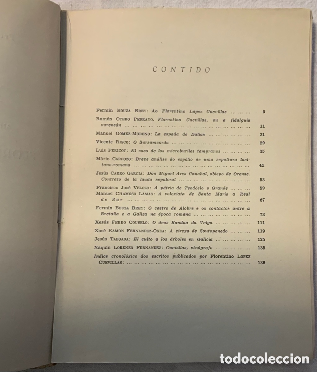 Libros de segunda mano: Homaxe a Florentino L.A. Cuevillas - Foto 4