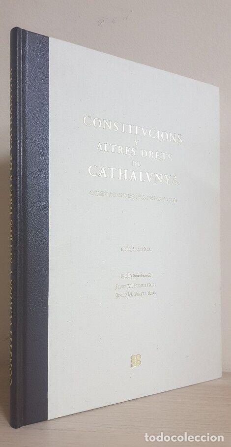 Second hand books: CONSTITUCIONS y ALTRES DRETS de CATALUNYA: COMPILACIONS de 1495, 1588-1589 y 1704 (EDICI&Oacute; FACS&Iacute;MI...