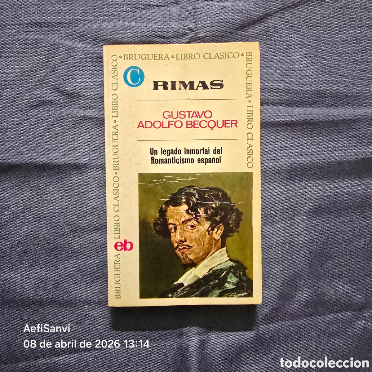 Libros de segunda mano: RIMAS (GUSTAVO ADOLFO BECQUER) (LIBRO CLASICO, BRUGUERA)