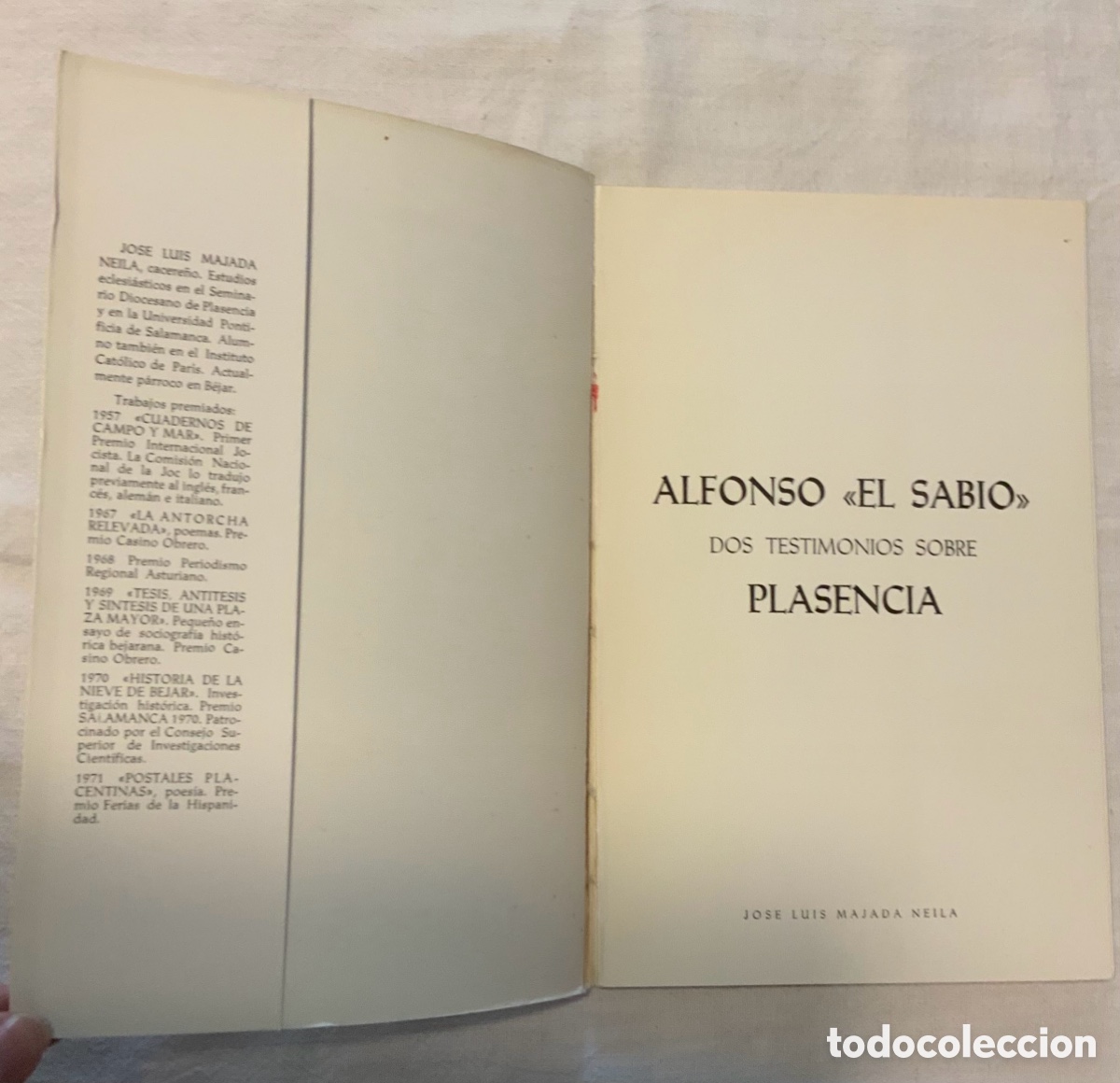 Libros de segunda mano: Alfonso &ldquo; El Sabio&rdquo; . Dos testimonios sobre Plasencia - Foto 3