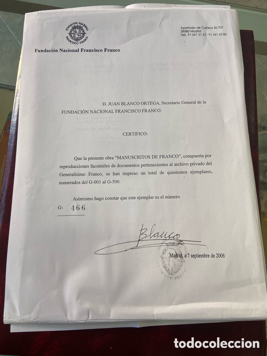 Libros de segunda mano: Manuscritos de Franco Libro - Foto 5