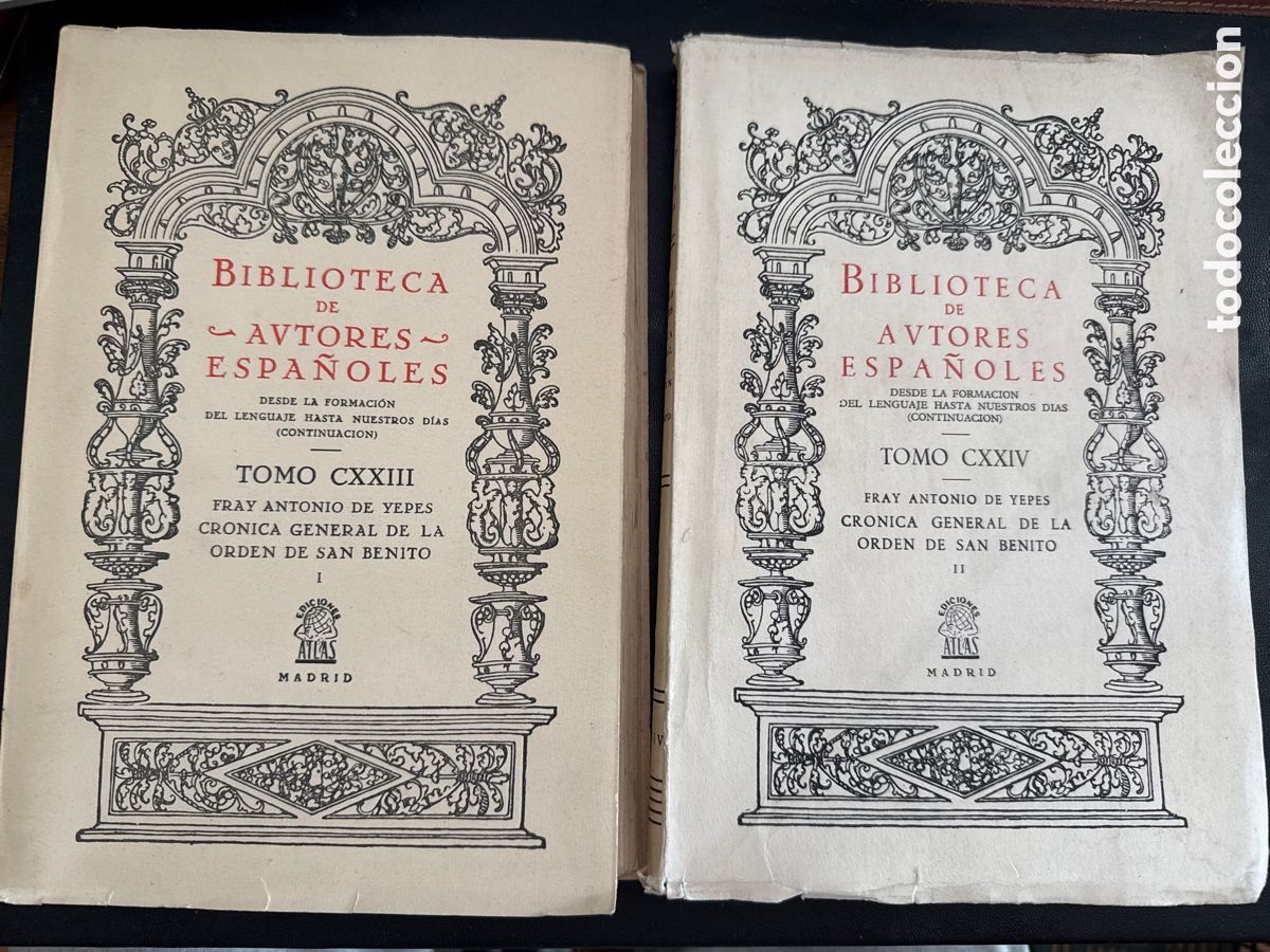 Libros de segunda mano: YEPES, Fray Antonio de. Cr&oacute;nica general de la Orden de San Benito: Tomos I-II, BAE; 123-124)