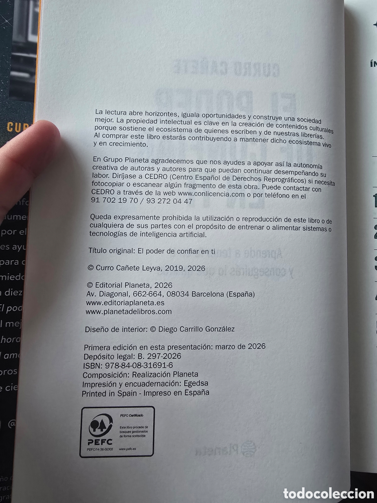Libros de segunda mano: El poder de confiar en ti (edici&oacute;n especial) Curro Ca&ntilde;ete Editorial PLANETA 2026 Autoayuda - Foto 3