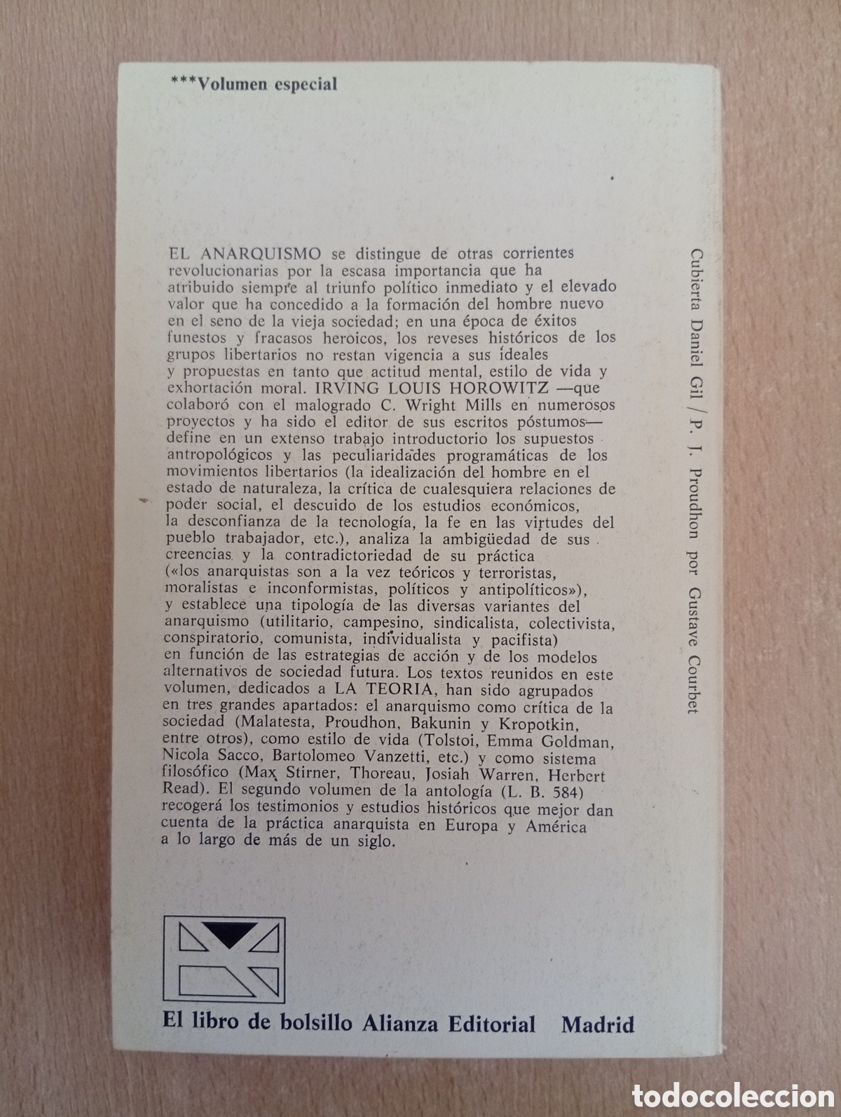 Libros de segunda mano: LOS ANARQUISTAS. 1/LA TEOR&Iacute;A. Irving Louis Horowitz - Foto 2