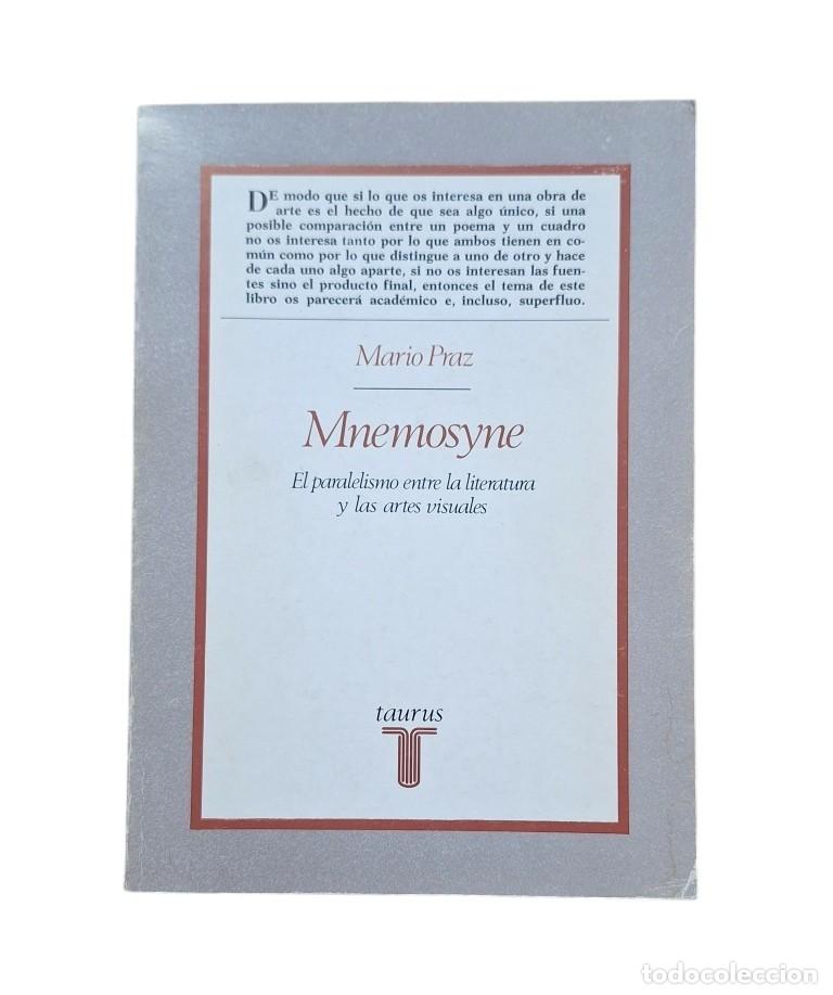 Gebrauchte B&uuml;cher: Praz, Mario.- MNEMOSYNE. EL PARALELISMO ENTRE LA LITERATURA Y LAS ARTES VISUALES