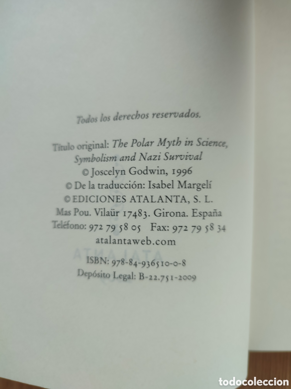 Libros de segunda mano: El mito polar. Joscelyn Godwin. Atalanta - Foto 4