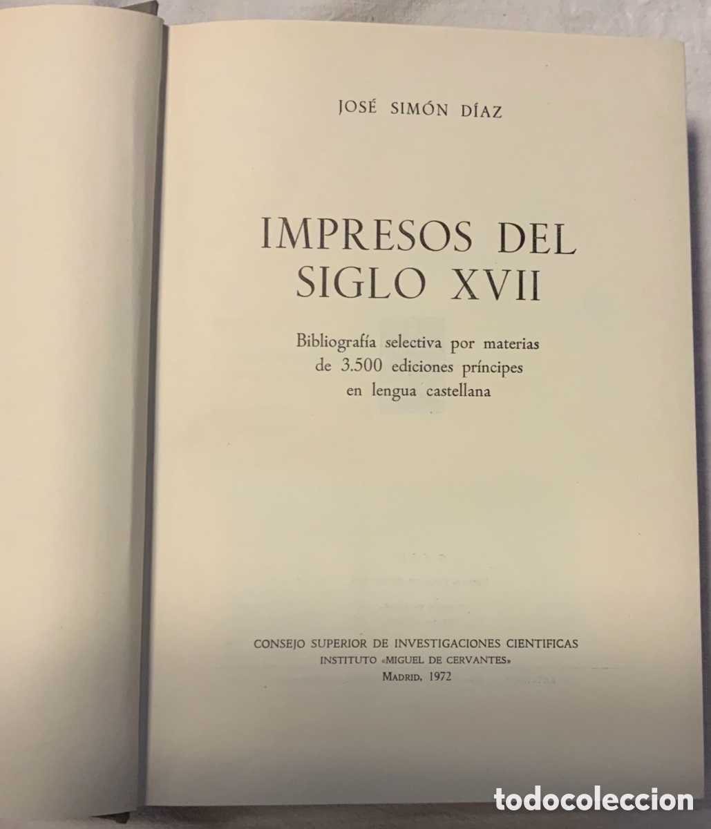 Libros de segunda mano: Impresos del siglo XVII. J. Sim&oacute;n D&iacute;az - Foto 3