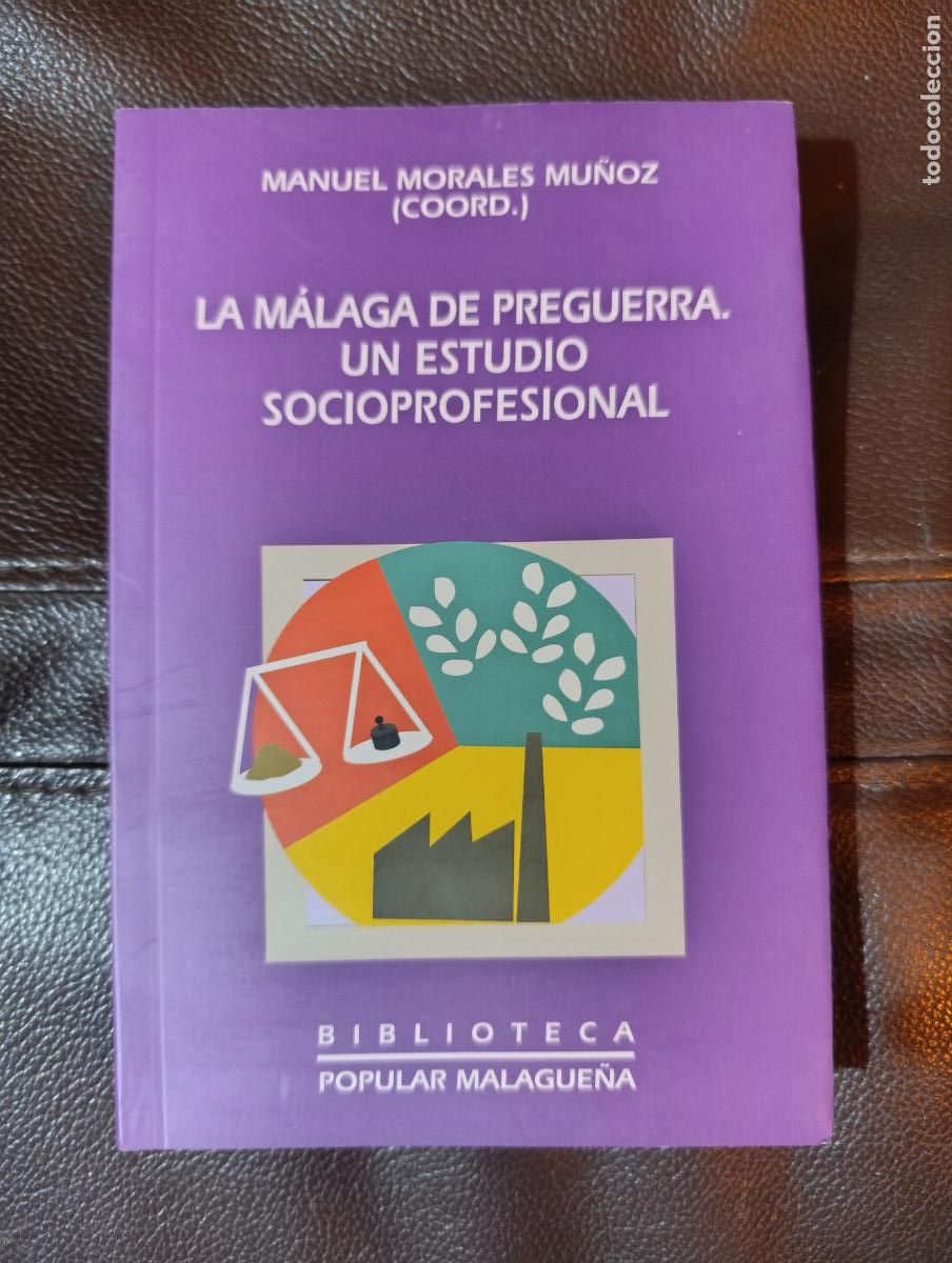 Libros de segunda mano: LA MALAGA DE PREGUERRA UN ESTUDIO SOCIOPROFESIONAL MANUEL MORALES MU&Ntilde;OZ